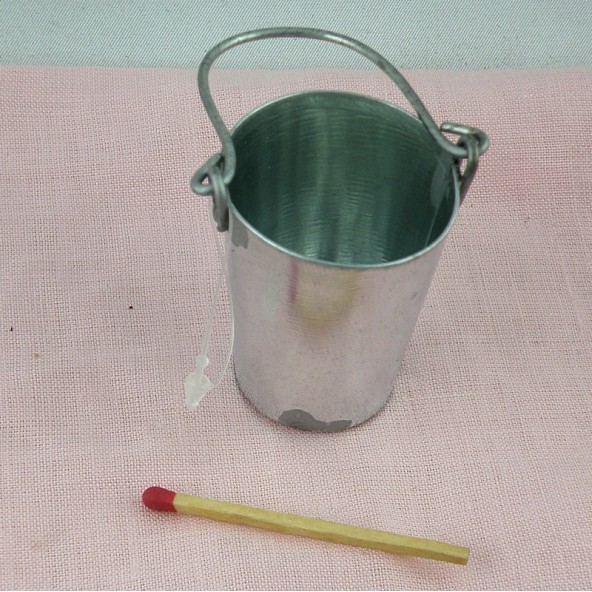 Galvanized vintage pail 7 cm
