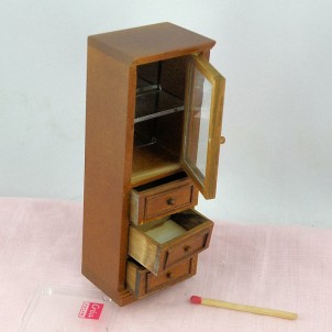 Beweglicher Geschirrschrank Miniaturschaufenster Puppenhaus