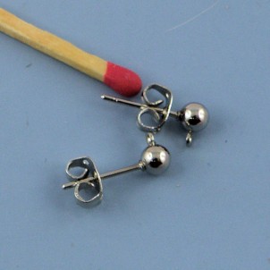 Earring screw back, one pair.