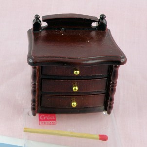Miniature night table bedside wooden