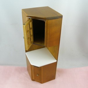 Mueble de ángulo cocina miniatura casa muñeca