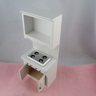 Mueble cocción miniatura casa muñeca 18 cm.