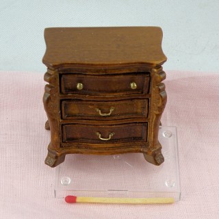 Table de nuit chevet miniature en bois
