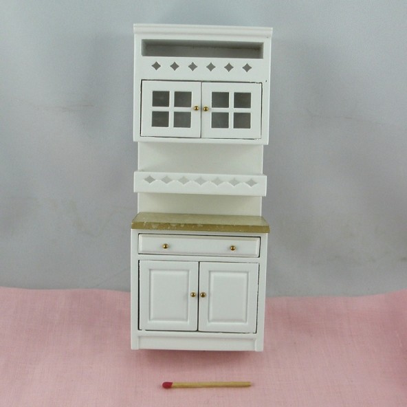 Mueble cocina miniatura casa muñeca 18 cm.