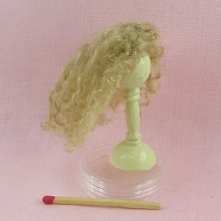 Wig for miniature doll dislocates doll house 1 / 12eme