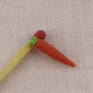 Zanahoria verdura miniatura casa muñeca
