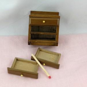 Miniature night table bedside painted wood
