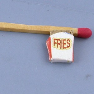 Cuerno de patatas fritas miniatura casa muñeca