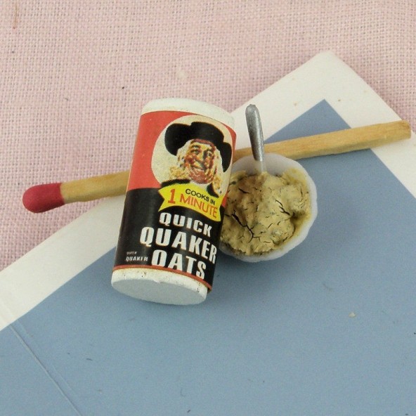 Gachas de avena Quaker oats miniatura casa muñeca