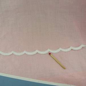 Double edged lace trim Vintage lace, in fine cotton, 10 mm, 1 cm .