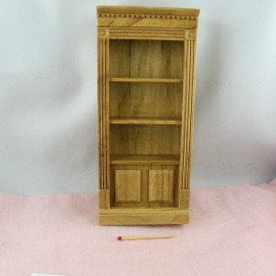 Bibliothèque miniature bois maison poupée 18 cm