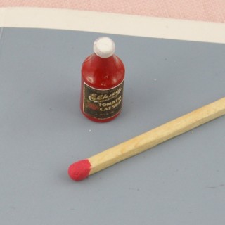Pot sauce Ketchup miniature maison poupée