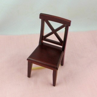 Wooden chair miniature, doll house living room