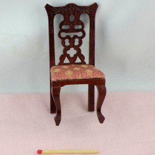 Chair miniature mahogany  , doll house living room