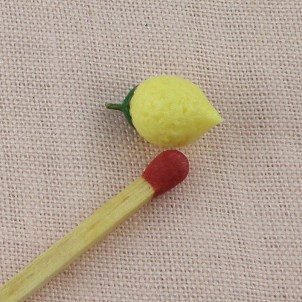 Lemon miniature for doll, 0,9cm.