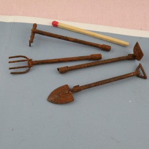 Garden tools miniatures accessories