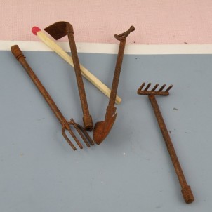 Garden tools miniatures accessories