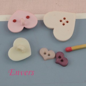Set of five Buttons theme baby girl