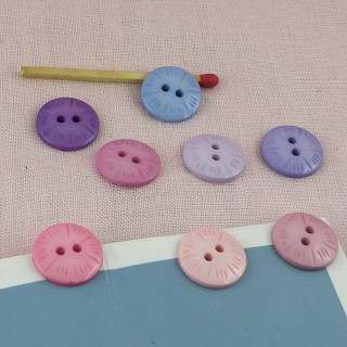 Flat button, pastel color, 1,5 cm, 15mm.