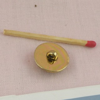 Botón alta costura a pie gotea y oro 3 cm,