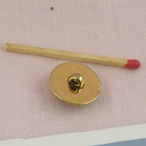 Botón alta costura a pie gotea y oro 3 cm,