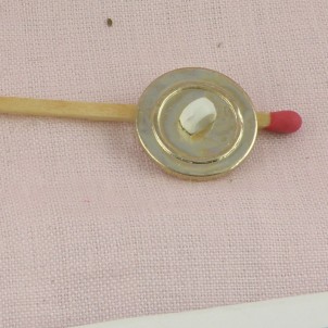 Ball shank button in plastic braided thread 2 cm.