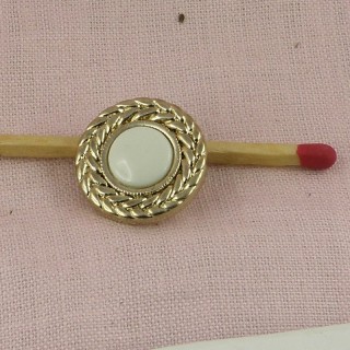 Ball shank button in plastic braided thread 2 cm.
