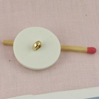 Botón alta costura blanco y oro 25 mm
