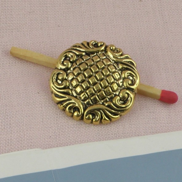Shank golden button Designer style, 25 mm