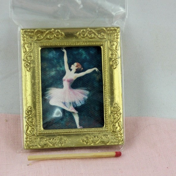 Cuadro miniatura bailarina Degas casa de muñecas