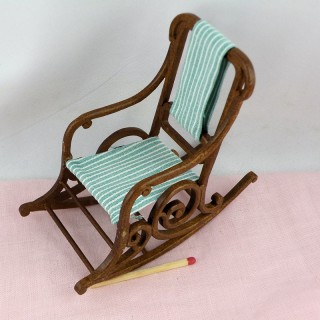 1 Barewood fauteuil à bascule maison de poupées miniature les sièges 