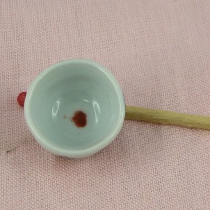 Coupe chinoise en porcelaine miniature maison poupée,