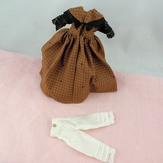1900 Outfit miniature doll 1 / 12eme dress hat