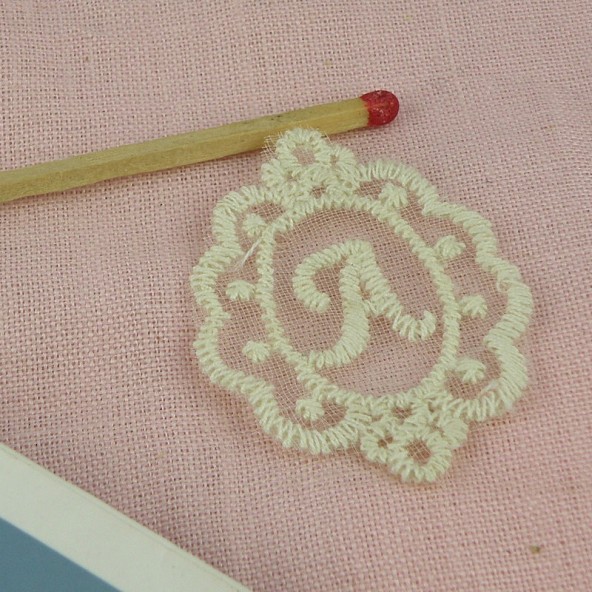 Heart crochet doily embellishments 9 cms