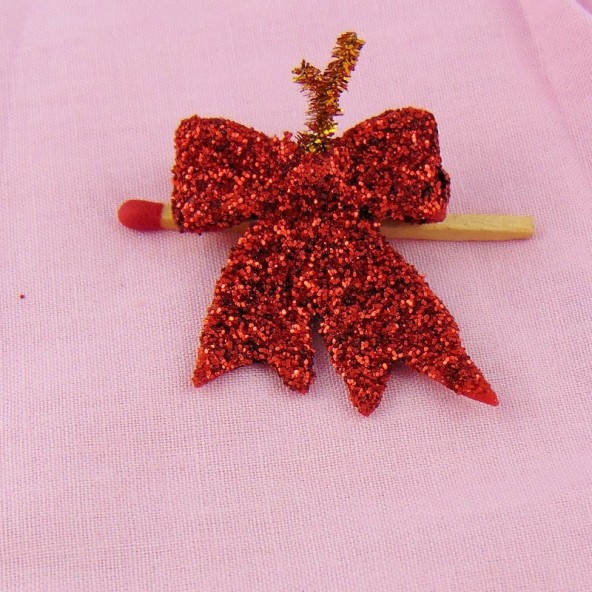 Großer Knoten glitter Miniatur Dekoration Weihnachten