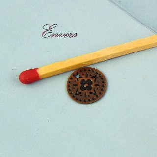 Pendant charm coin miniature 1 cm.