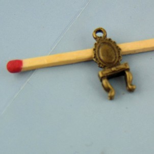 Bracelet charm chair pendant, miniature, 2 cms