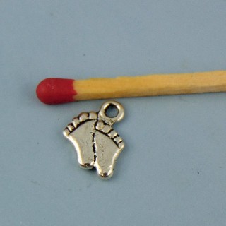 Breloque pieds nus miniature 1 cm