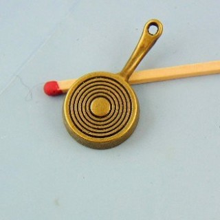 Poêle miniature métal avec oeuf au plat 15 mm