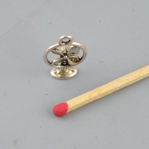 Breloque ventilateur miniature métal 2 cm