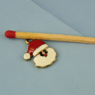 Dije Père Noël esmaltado miniatura