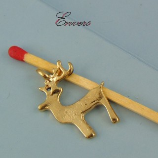 Miniature charm reindeer enamelled