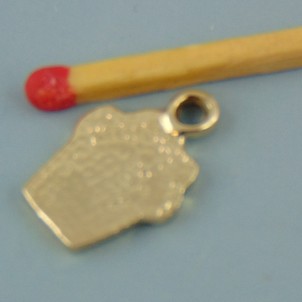 Breloque cupcake miniature métal émaillé 17 mm
