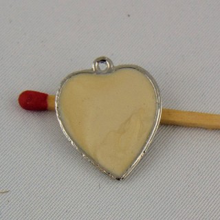 Heart pendant mother-of-pearl 2 cm