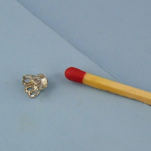 Metal beads cones Filigreed End cap 6mm Silver tone