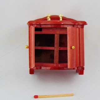 Pila Lavabo movible caoba miniatura casa muñeca.