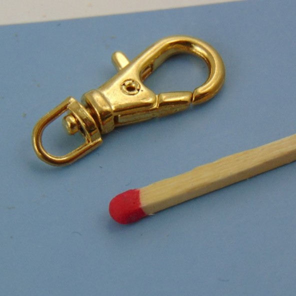 Mousqueton métal miniature, 2,3 cm. Mousqueton à tourniquet métall