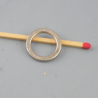 Flat jump ring closed for jewel manufacturing 17 mm