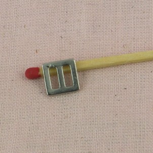 Tiny rectangular Buckle mini fastener, doll craft 1 cm