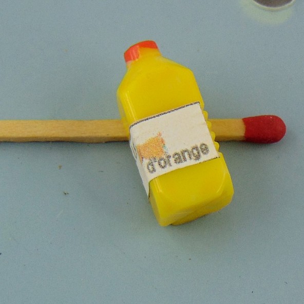 Botella zumo de najenra miniatura casa muñeca 25 mm
